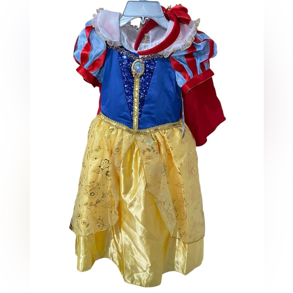 NWT $49.99 Disney Snow White Girls Costume Sz (5/6) with Headband